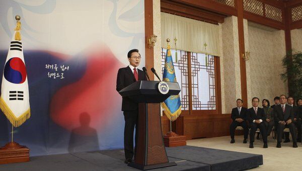 Выступление президента Южной Кореи Ли Мён Бака