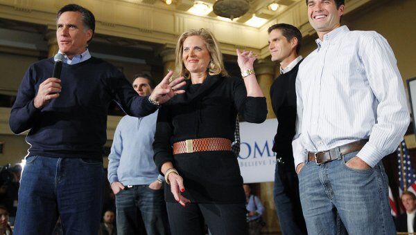 Мит Ромни на собрании избирателей в Айове