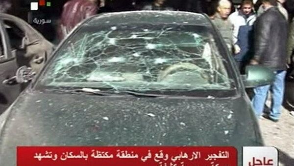 Последствия взрыва в Дамаске 6 января 2012 года