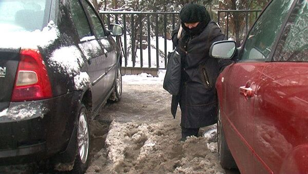 Последствия снегопада, Или как москвичи преодолевают водные преграды 