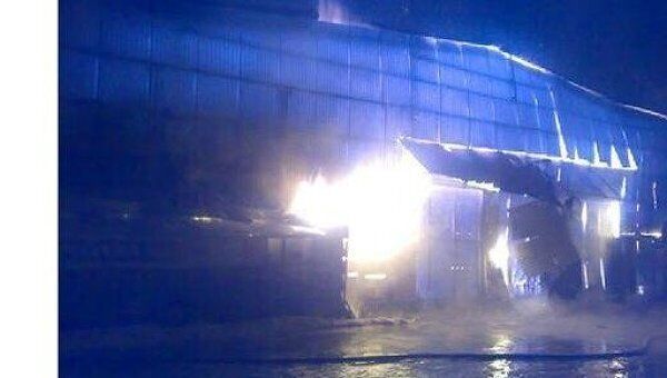 Пожар на складе в Люберецком районе Подмосковья