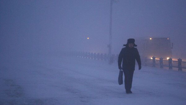 Сильные морозы в Якутске. Архив
