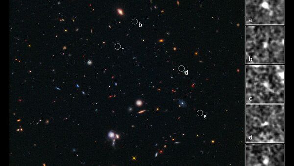 Протоскопление галактик BoRG 58, обнаруженное телескопом Хаббл