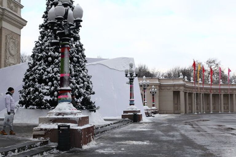 Десятки снеговиков встречают гостей московского Парка Горького