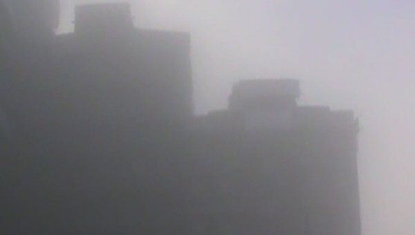 Густой туман окутал Иркутск