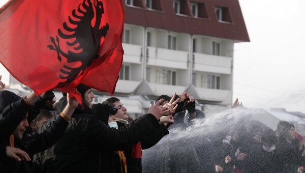 Акция протеста косовских сепаратистов