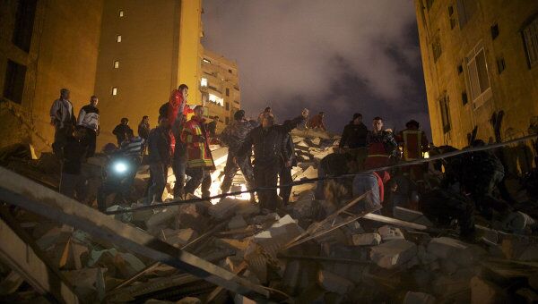 Обрушение здания в Бейруте