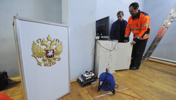 Монтаж комплекса видеонаблюдения на избирательном участке