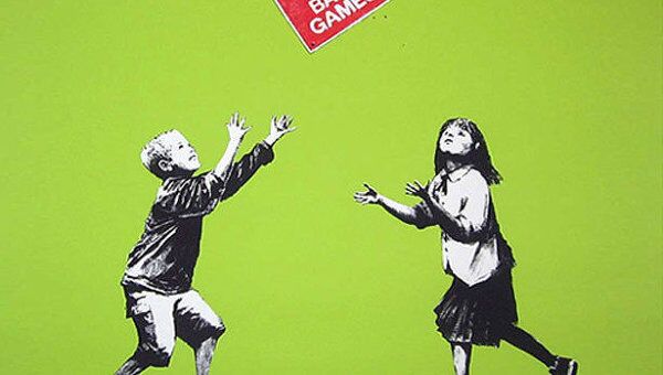 Работа No ball games художника Бэнкси (Banksy)