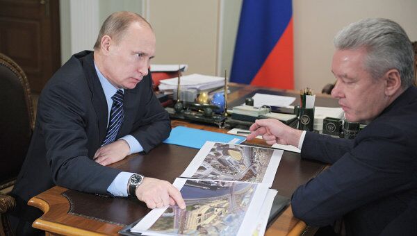 Встреча Владимира Путина с Сергеем Собяниным в Ново-Огарево