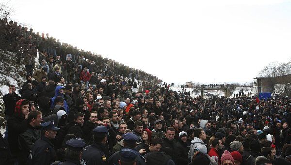 Акция протеста косовских радикалов