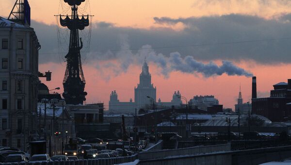 Сильные морозы в Москве. Архивное фото