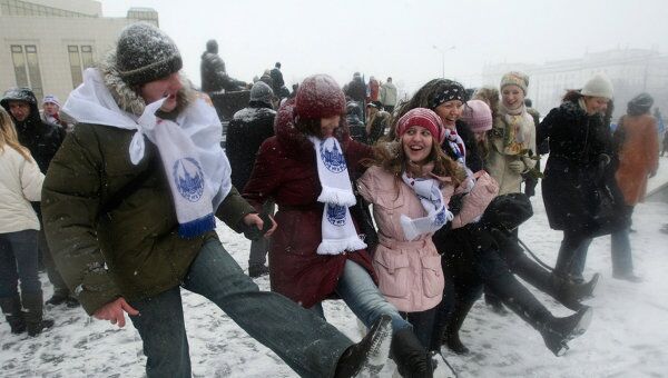 Празднование Дня студентов на Ленинских горах