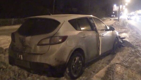 Водитель Mazda погиб в аварии с фурой под Москвой. Видео с места ДТП