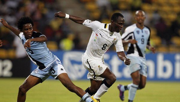 Игровой момент матча Гана - Ботсвана