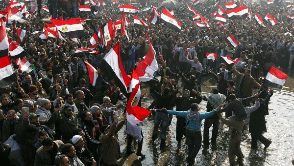 Празднование годовщины революции в Египте