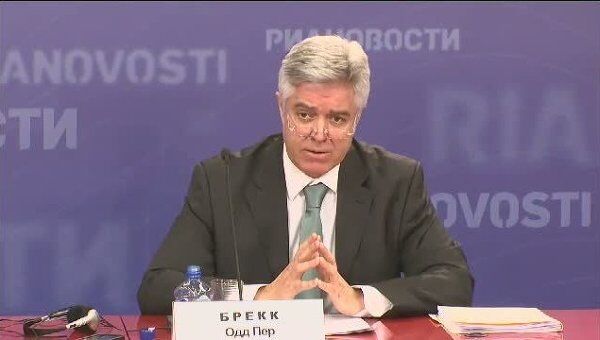 Пресс-конференция представителя МВФ в России Одда Пера Брекка