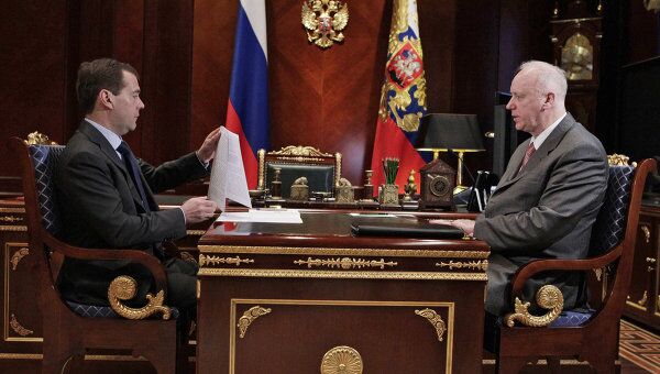 Президент РФ Д.Медведев встретился с главой СК А.Бастрыкиным