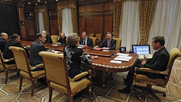 Президент РФ Д.Медведева провел заседание с членами Совбеза РФ