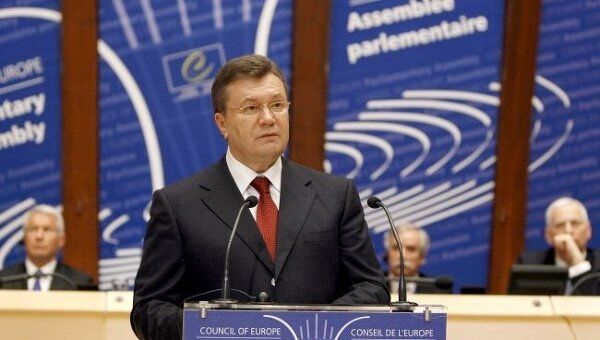 Выступление Виктора Януковича в ПАСЕ