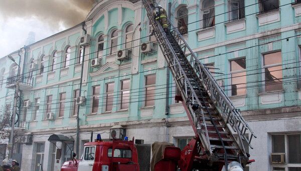 Пожар в здании налоговой инспекции в Самаре