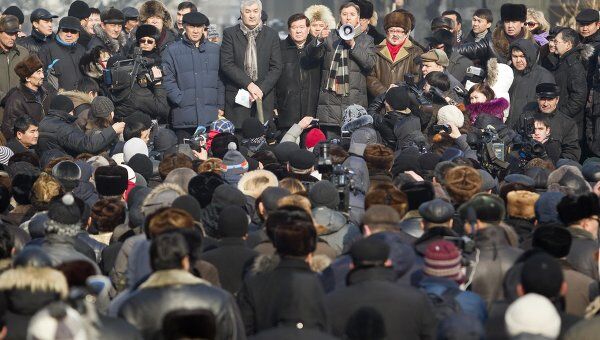 Несанкционированный митинг оппозиции в Алма-Ате