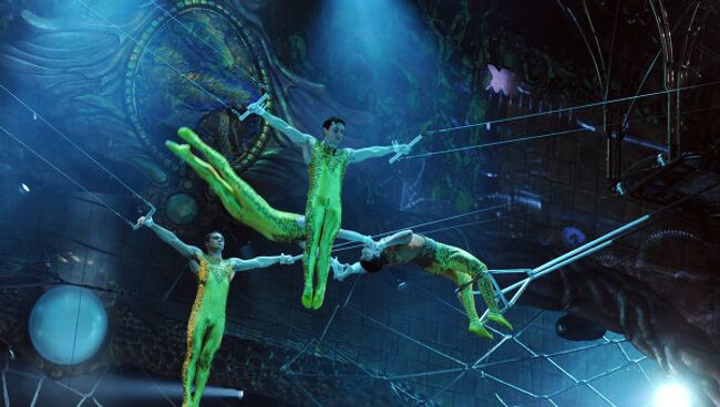 Репетиция шоу Zarkana Cirque du Soleil в Кремле