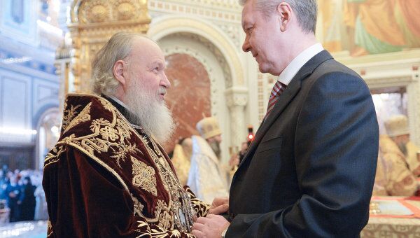 С.Собянин поздравил патриарха Московского и всея Руси Кирилла с годовщиной интронизации