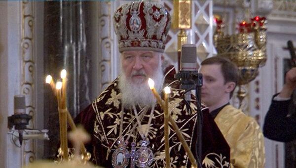 Патриарх Кирилл отслужил литургию в годовщину своей интронизации