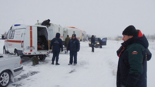 Заснеженная трасса Волгоград-Саратов