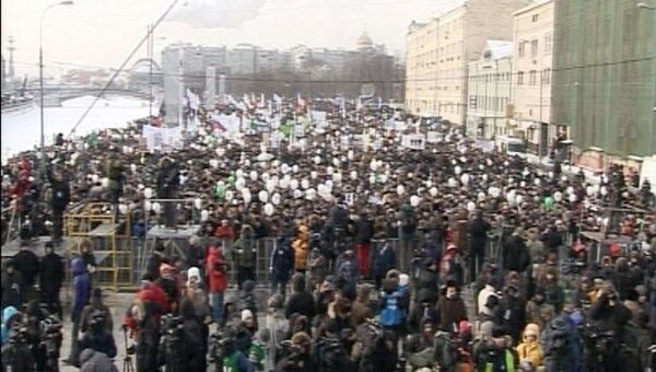 Митинг и шествие За честные выборы на Болотной набережной в Москве