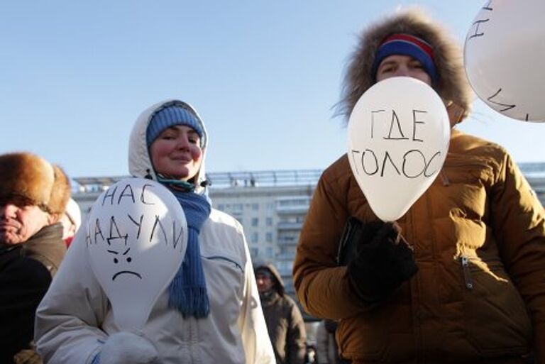 Шары на митинге в Самаре 