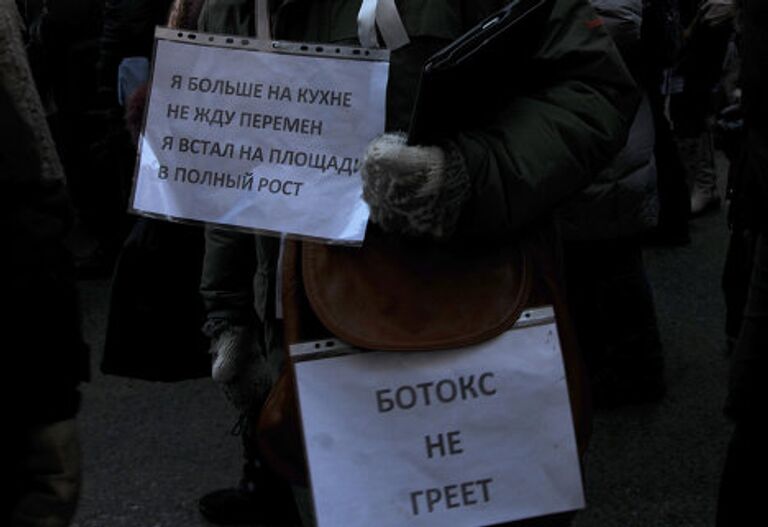 лозунги на митинге в Санкт-Петербурге 04.02.2012