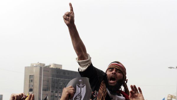 Протестующие на площади Тахрир в Каире
