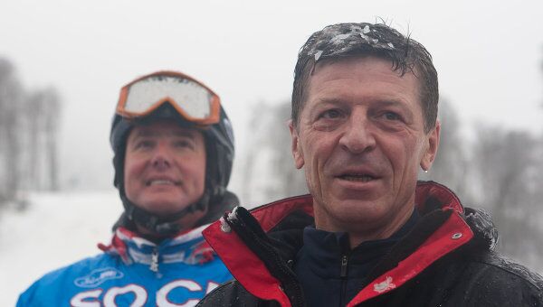 Дмитрий Козак на горнолыжном курорте Роза Хутор