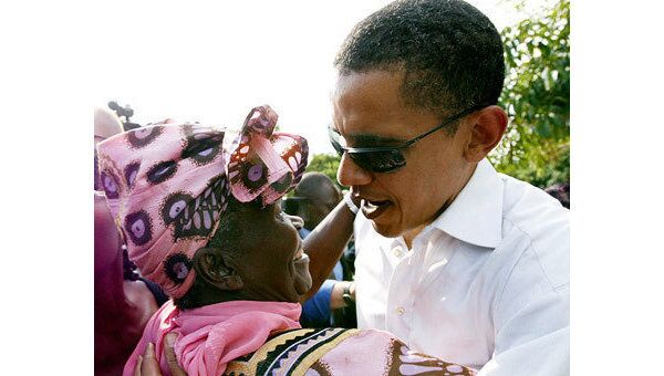Барак Обама со своей бабушкой