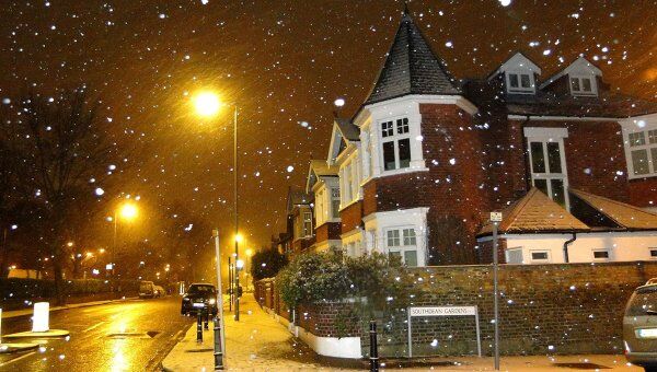 Снег в Лондоне выпал в начале февраля 