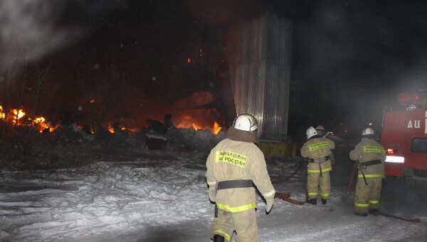 Пожар в аэропорту Кызыла