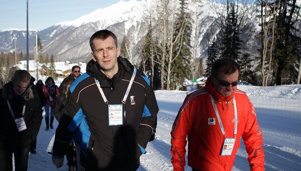 Михаил Прохоров посетил лыжно-биатлонный комплекс в Красной Поляне