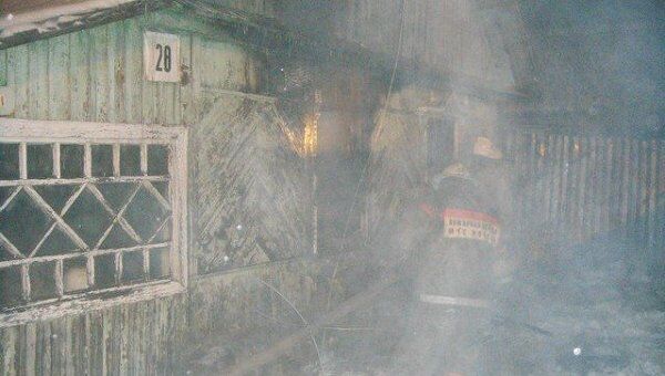 Пожар в жилом доме в городе Чебаркуль Челябинской области