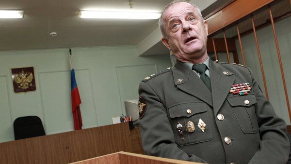 Полковник ГРУ в отставке Владимир Квачков в зале суда