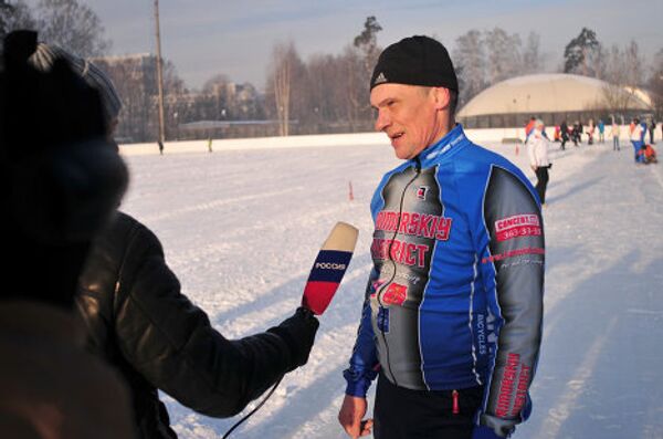 Открытие первой специализированной конькобежной дорожки в Петербурге