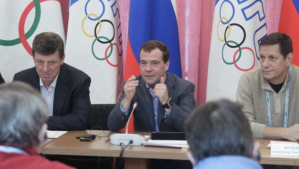 Президент РФ Д.Медведев провел встречу с координационной комиссией МОК в Сочи