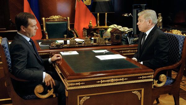 Встреча Д. Медведева и В. Лебедева