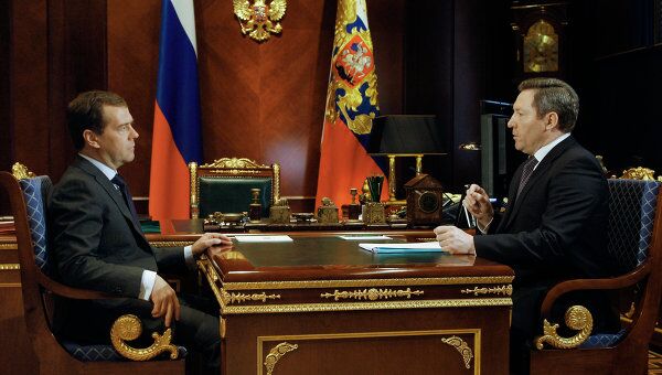 Встреча Д. Медведева и О. Королева