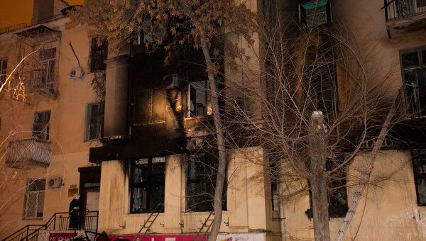 Последствия взрыва газового баллона в кафе Белладжио в Волгограде