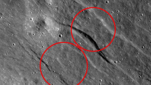 Лунные грабены, найденные в окрестностях кратера Виртанен
