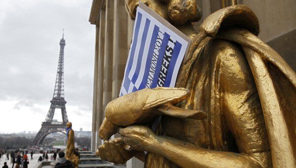Акция в поддержку Греции во Франции