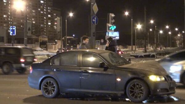 BMW снес Hyundai на Пятницком шоссе в Москве. Видео столкновения