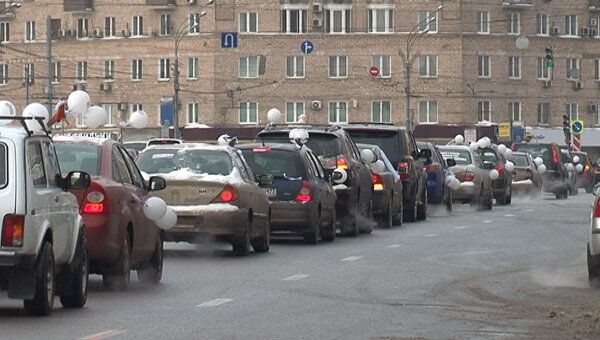 Автопробег За честные выборы в Москве 19 февраля